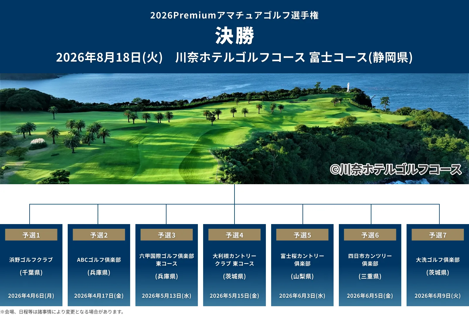 2026Premiumアマチュアゴルフ選手権_決勝_2026年8月15日(火)川名ホテルゴルフコース富士コース（静岡県）